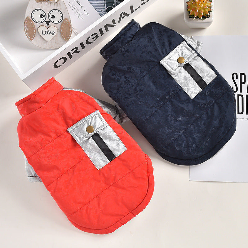 Ropa Chaqueta Calida de Algodon a Prueba de Viento Perro Gato Mascotas