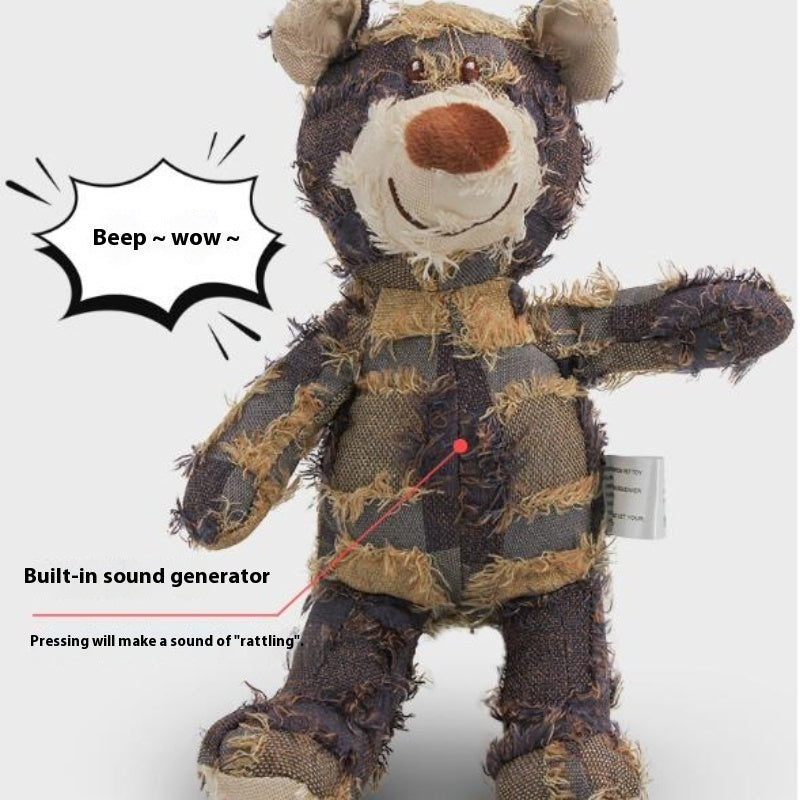 Juguete Oso Peluche con Sonido para Mascota Perro