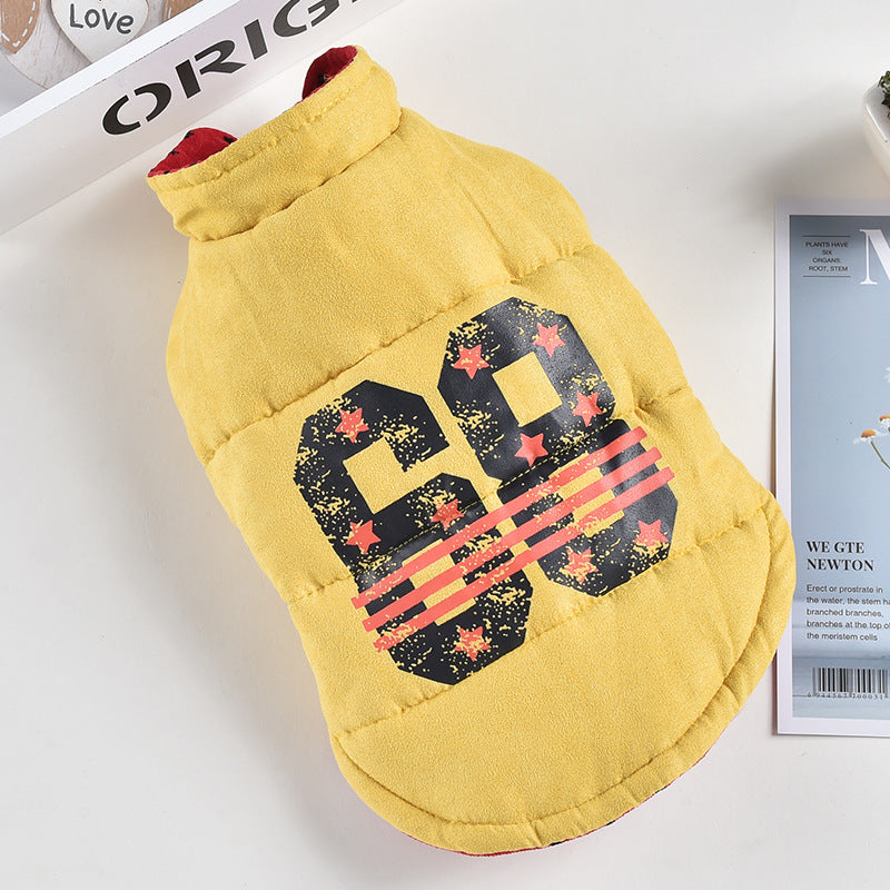 Chaleco de Doble Cara Otoño e Invierno para Perro Mascota