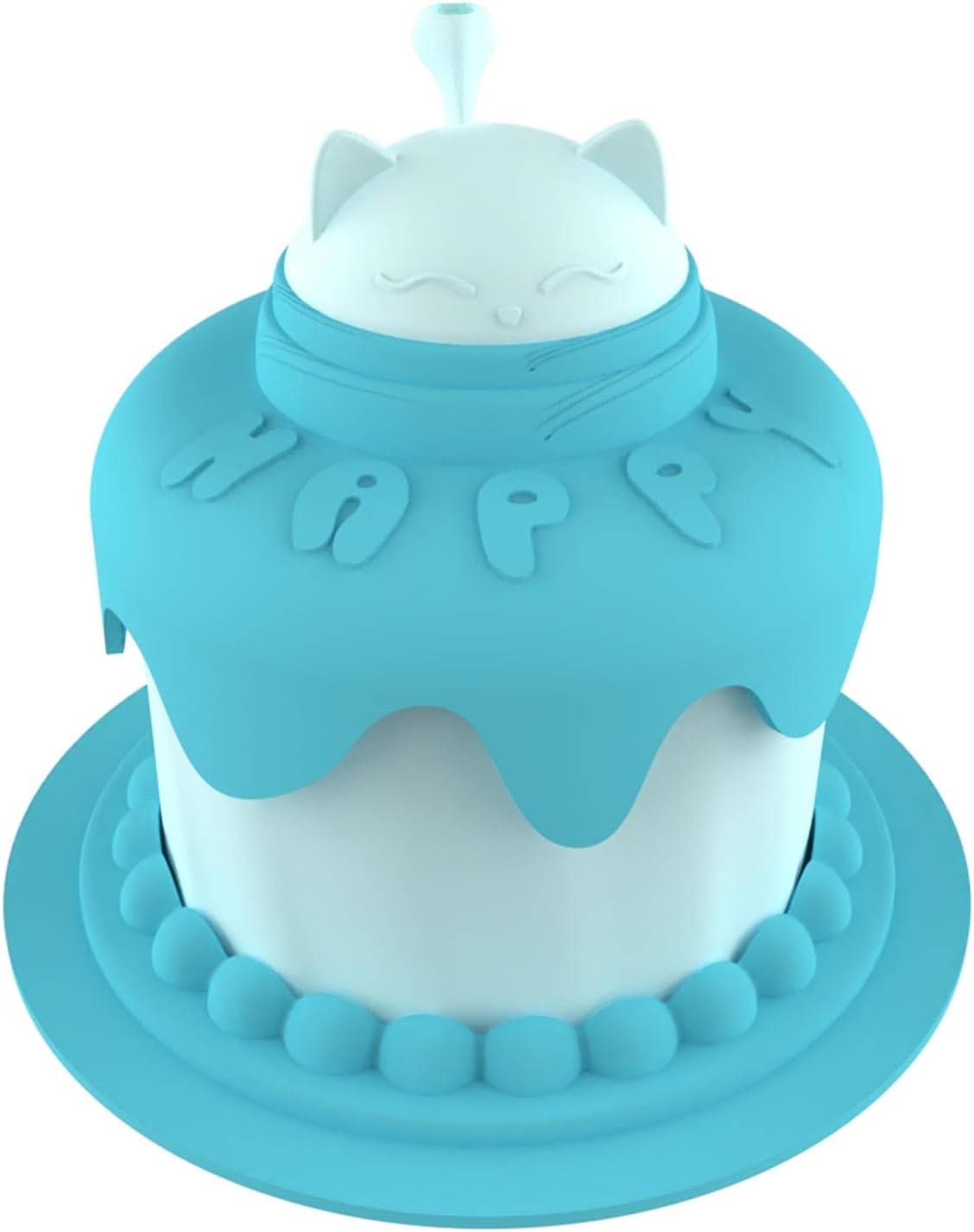 Tazón Multifuncional para Gato Forma Pastel de Cumpleaños
