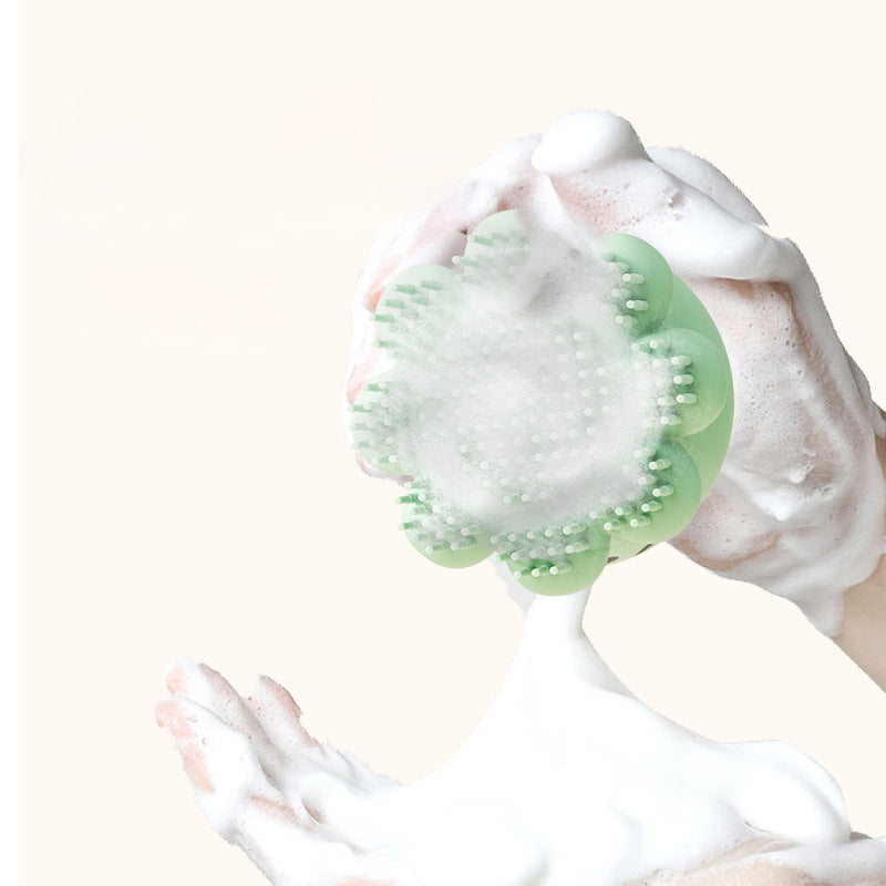 Cepillo de Baño y Masaje de Silicona con Deposito para Gel para Perro Mascotas