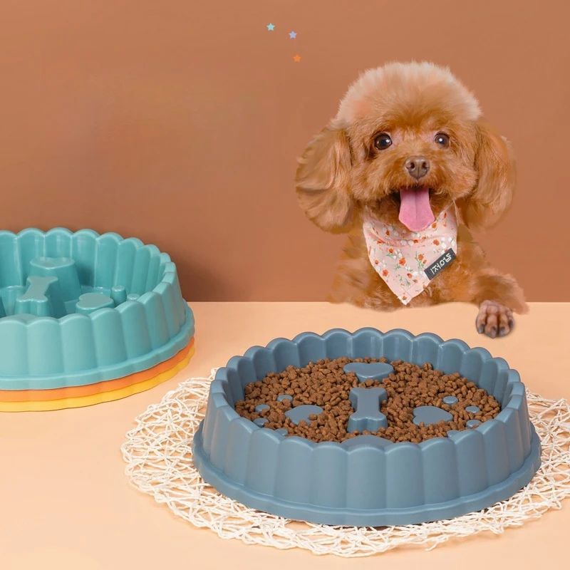 Cuenco de Comida de Alimentacion Lenta Antiasfixia para Perro Gato