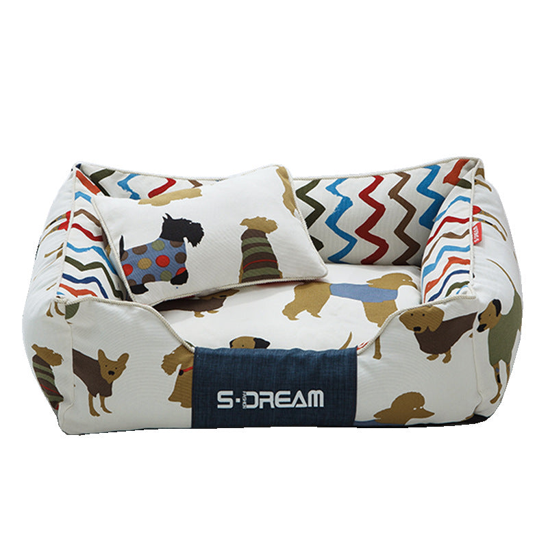 Cama Premium para Perro Mascotas con Diseño Elegante y Colorido