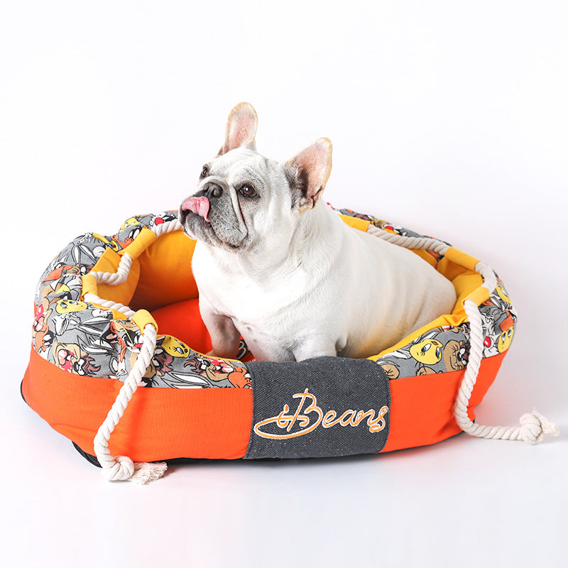 Cama Nido para Perro Gato Mascotas Diseño Colorido Looney Tunes