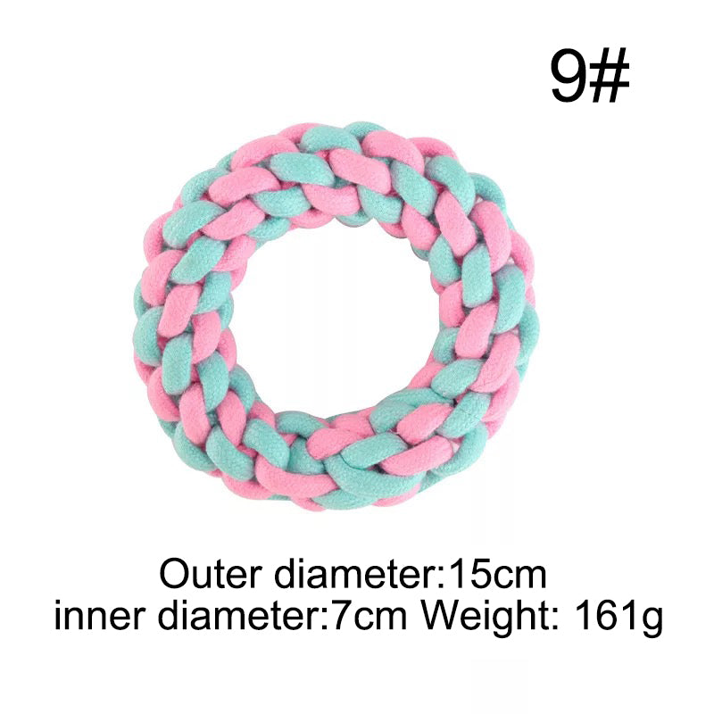 Juguete  Perro Mascota de Cuerda Trenzada de Algodón Resistente a Mordeduras.