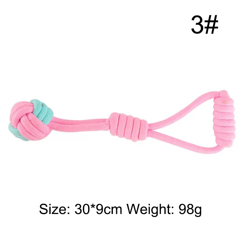 Juguete  Perro Mascota de Cuerda Trenzada de Algodón Resistente a Mordeduras.