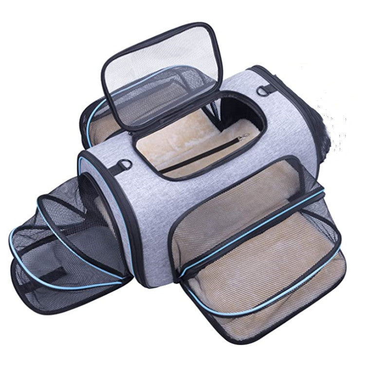 Mochila Transporte Extensible Mini Parque Portátil para Perro Pequeño y Gato