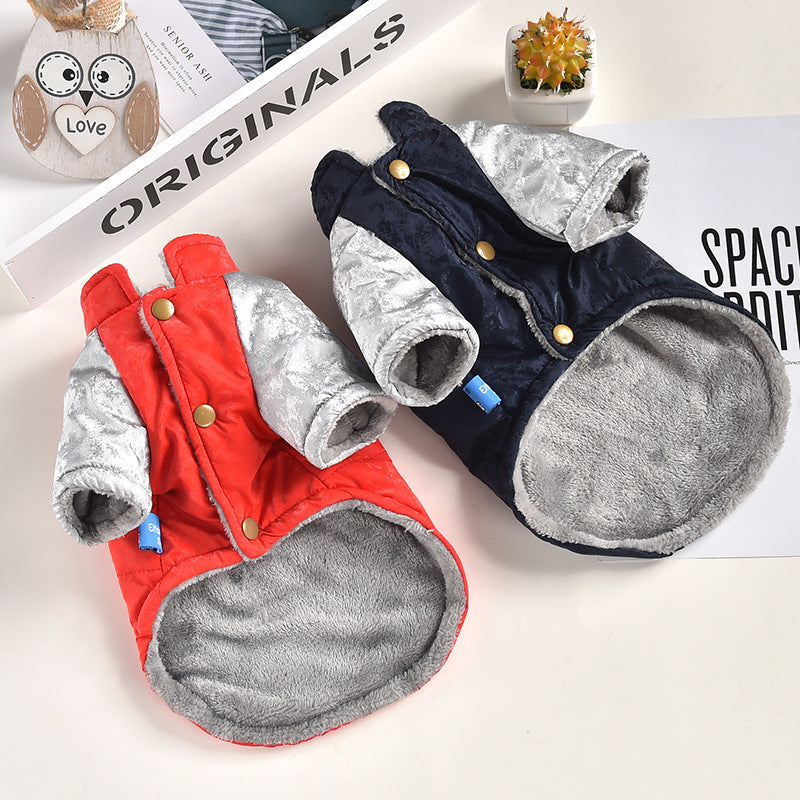 Ropa Chaqueta Calida de Algodon a Prueba de Viento Perro Gato Mascotas