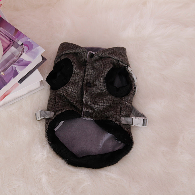 Sudadera Gruesa para Perro Mascotas con Pecho y Espalda