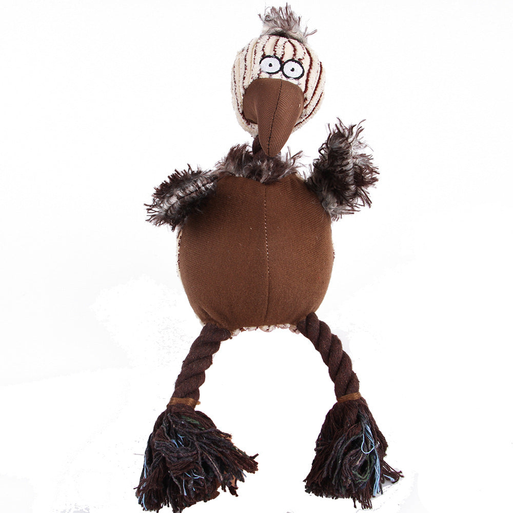 Juguete Peluche y Cuerda para Perro Mascota Resistente a Mordeduras Ayuda a la Limpieza de los Dientes Forma Pájaro.