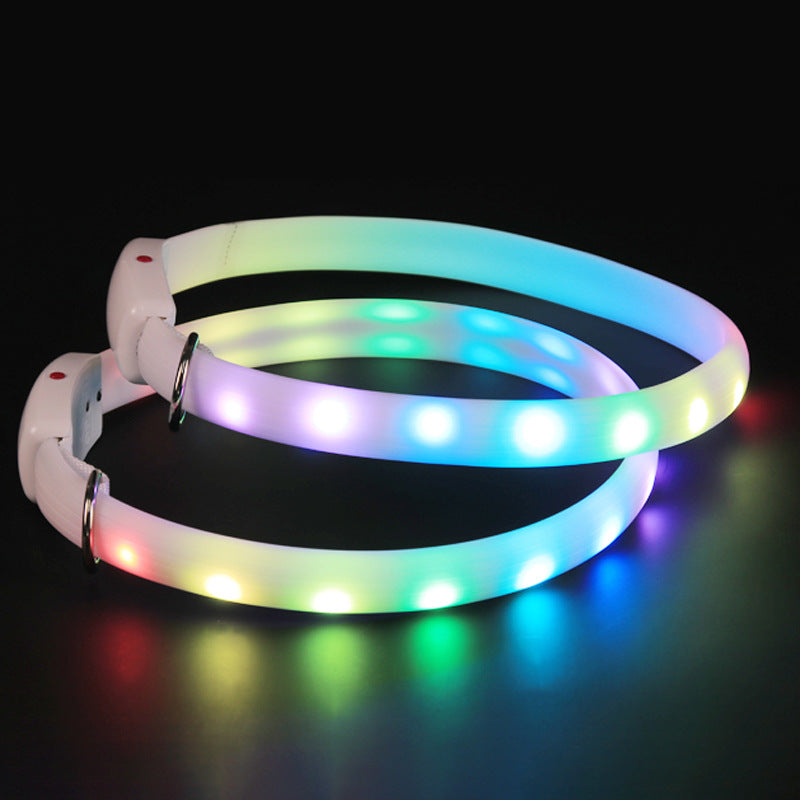 Collar Luminoso LED para Perro, Recargable por USB,  Luces Intermitentes