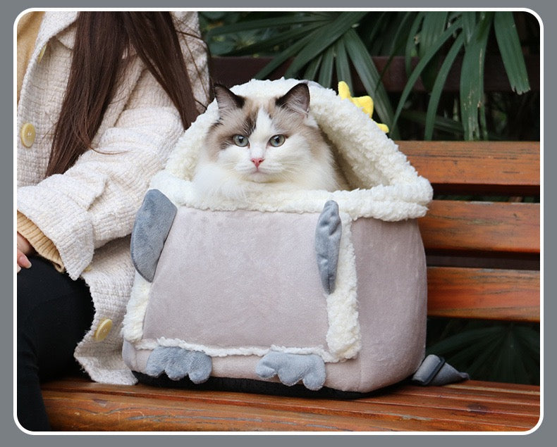 Mochila para Transporte de Perro Gato Mascotas con Forma de Pingüino