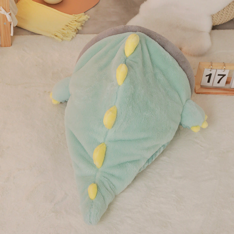 Cama Cálida Semicerrada para Gatos Diseño de Dinosaurio.