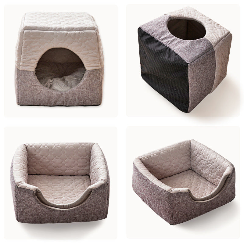 Cama Nido Doble Uso para Gato Mascotas