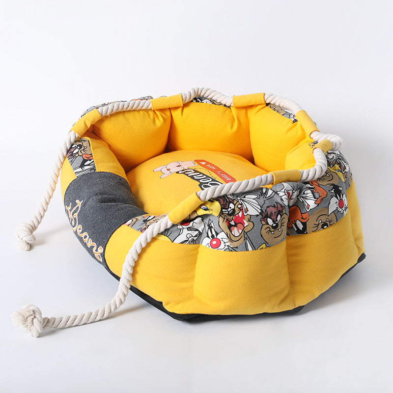 Cama Nido para Perro Gato Mascotas Diseño Colorido Looney Tunes