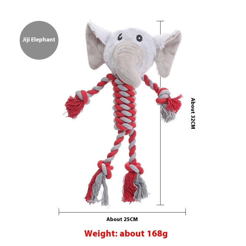 Dimensiones elefante juguete de peluche con forma de animal para perros. Resistente a mordeduras, suave y duradero. Ayuda a limpiar dientes. Ideal para perros de todos los tamaños.