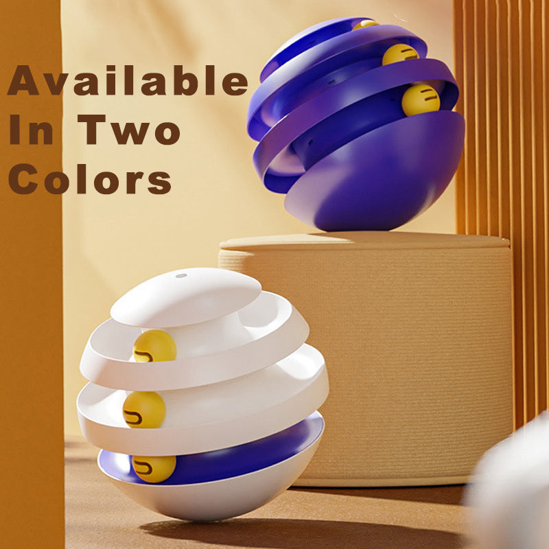 Juguete Interactivo 3 Niveles Gato Plataforma Giratoria Forma Pelota