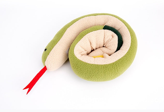 Juguete Serpiente Peluche para Mascotas Rompecabezas para Perro con Comida Escondida