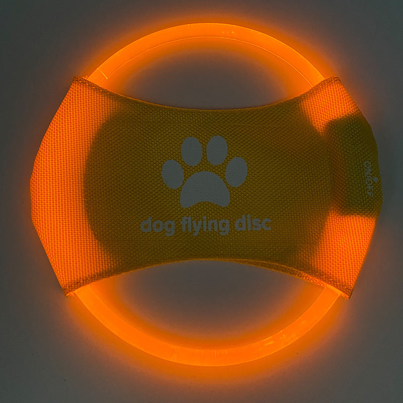 Disco Volador para Perro con Luz LED Brillante, Juguete Interactivo de Entrenamiento.