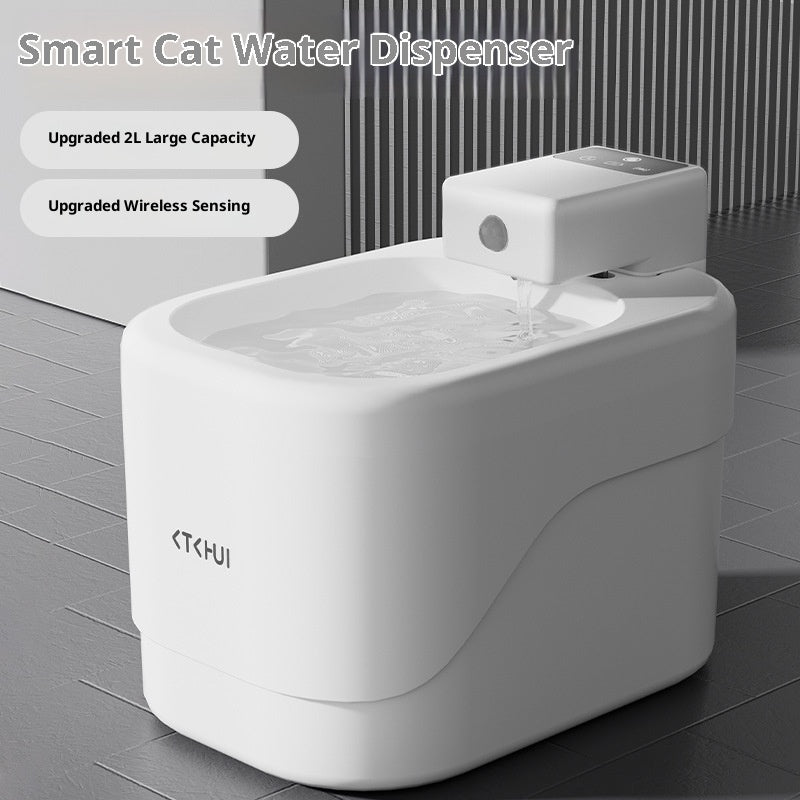 Bedero automático de Agua para Gato Perro Mascotas con Filtro Silencioso de Inducción Inteligente