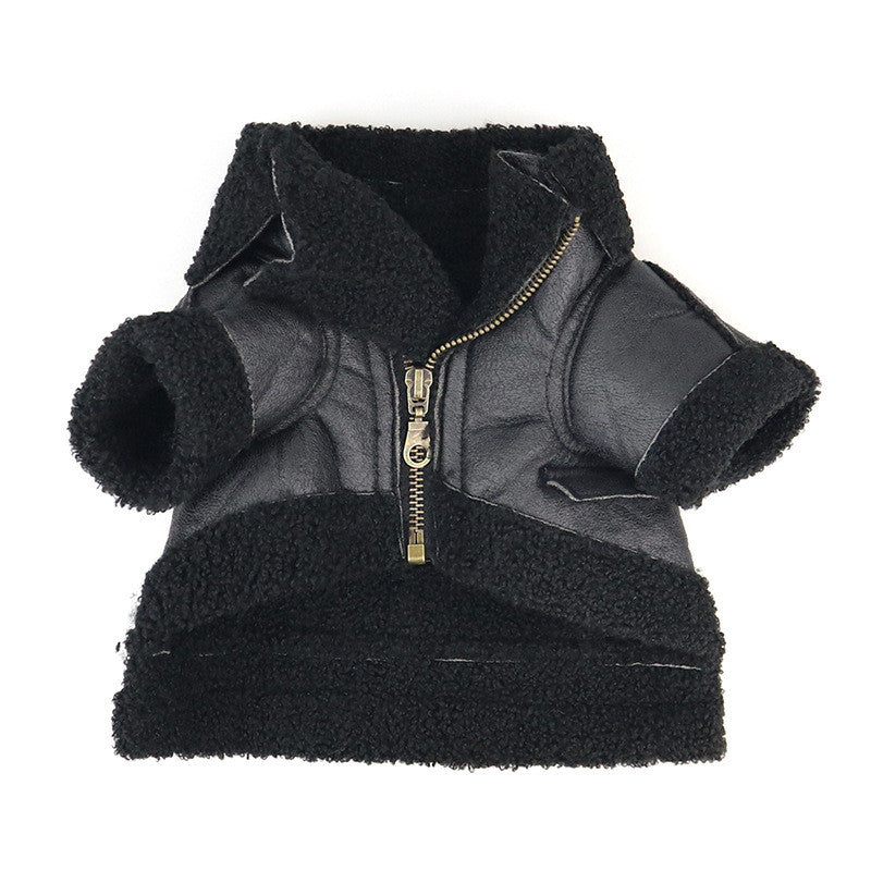 Chaqueta de Cuero para Perro Ropa de Otoño e Invierno