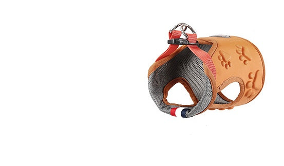 Chaleco arnés para perro en color naranja