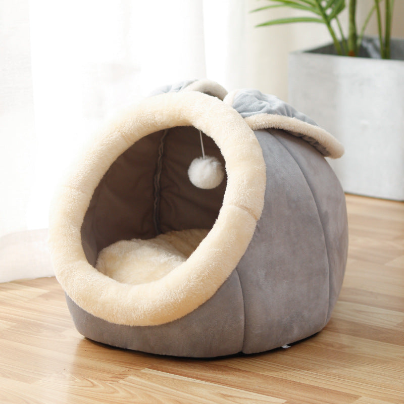 Cama Cueva para Gato, Extraíble y Lavable.