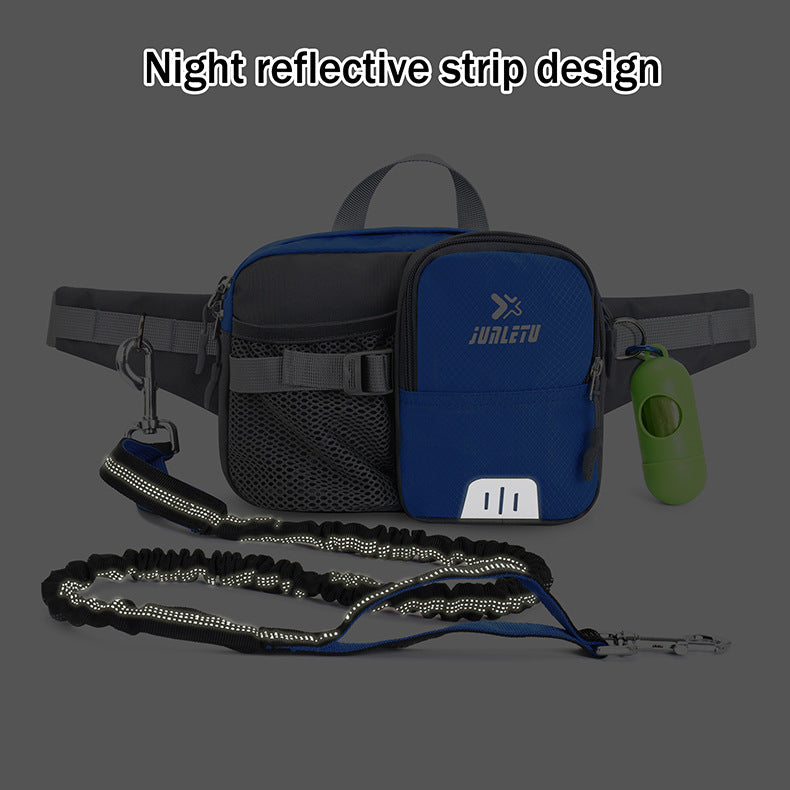 Cinturón con Bolsa y Correa Antitirones para Perro Mascota