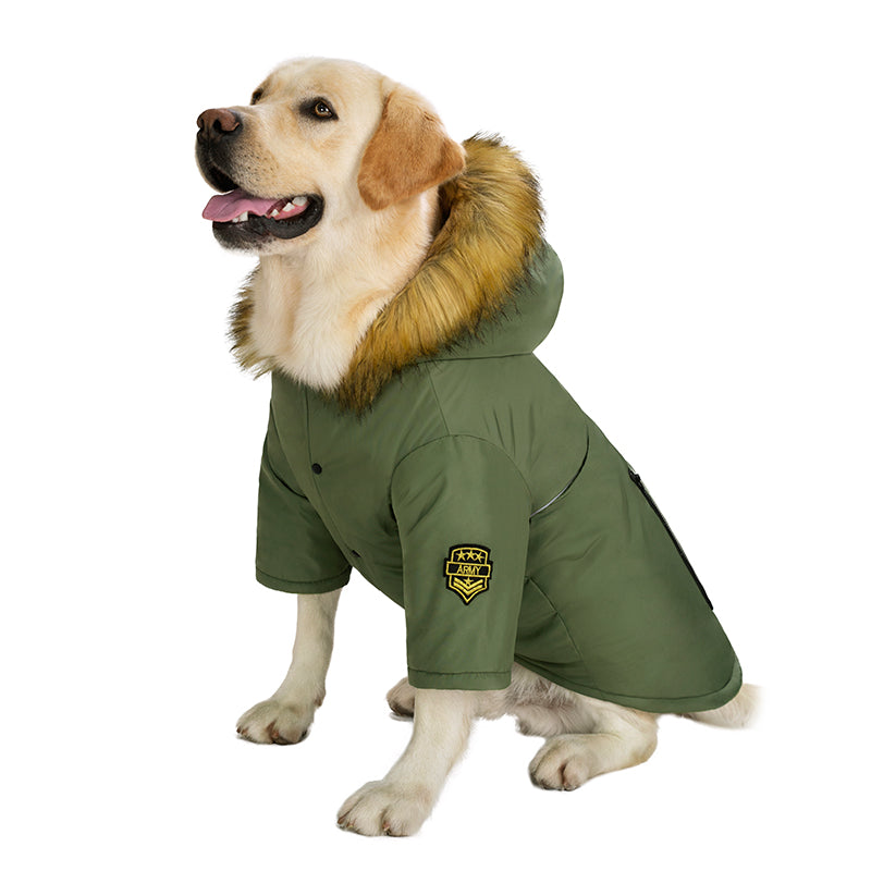 Ropa Chaqueta Gruesa de Plumón con Capucha para Perro Otoño e Invierno
