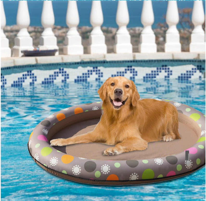 Hamaca Inflable Piscina para Perro, Cama Flotante para Mascota.