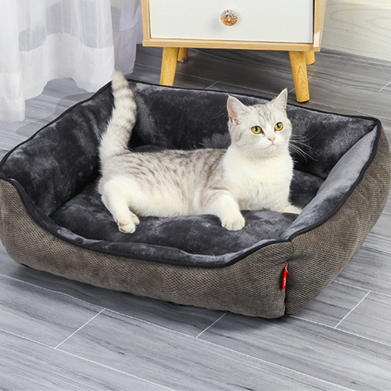 Cama Calida y Confortable con Terciopelo para Perro Gato Mascota