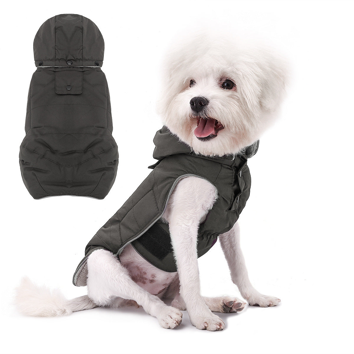 Chaqueta de Algodón Impermeable con Capucha para perro Mascotas