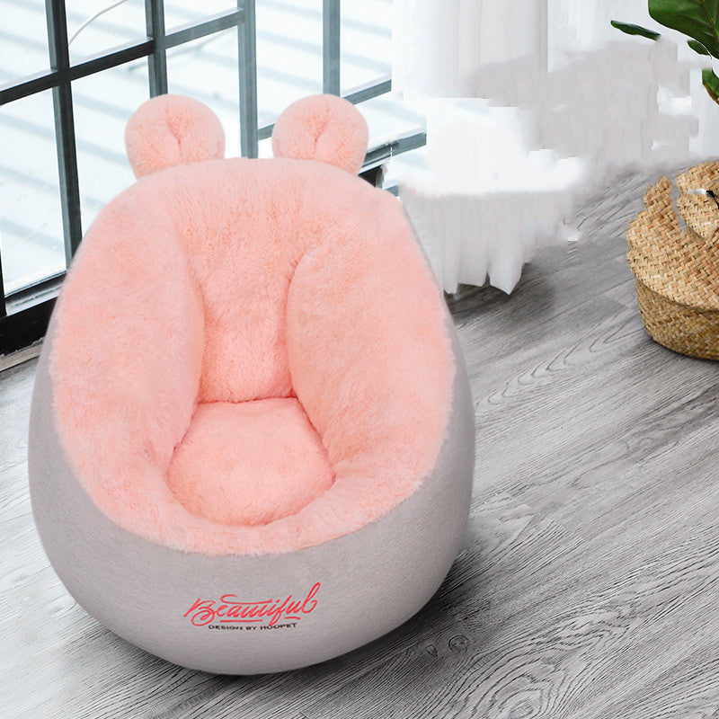 Cama Creativa Calida y Confortable para Gato con Orejas.