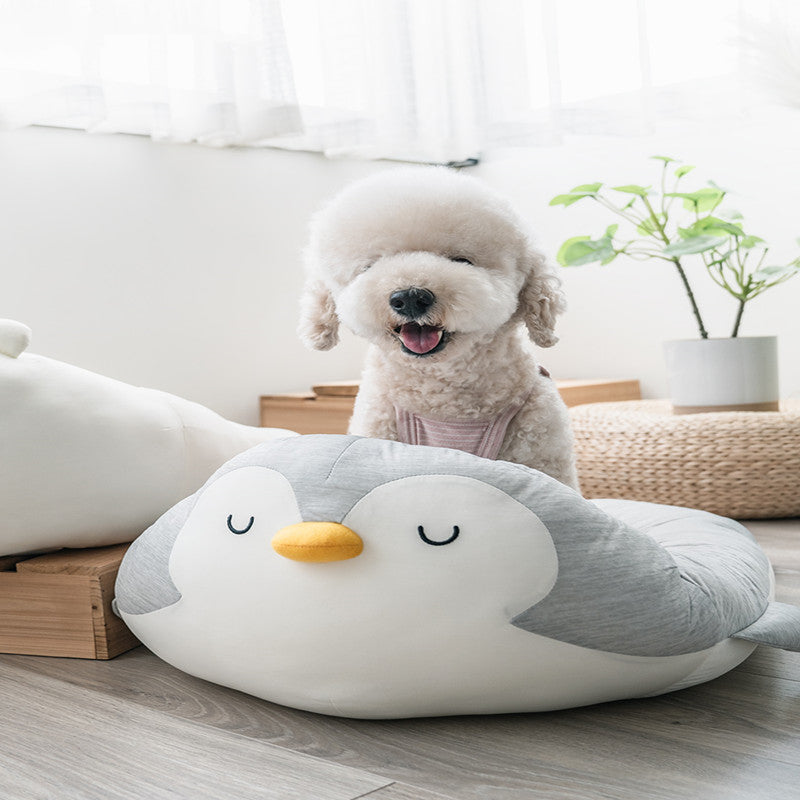 Cama Forma Oso Pingüino para Mascota Perro Gato Verano