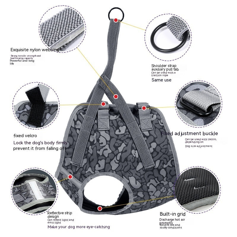 Arnés Táctico Correa de Pecho para Perro Antitirones con Correa de Sujeción.