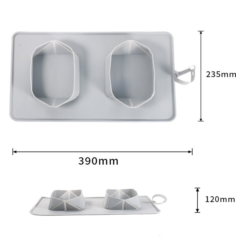 Comedero Portátil para Viaje Paseo de Silicona para Perro Gato Mascotas