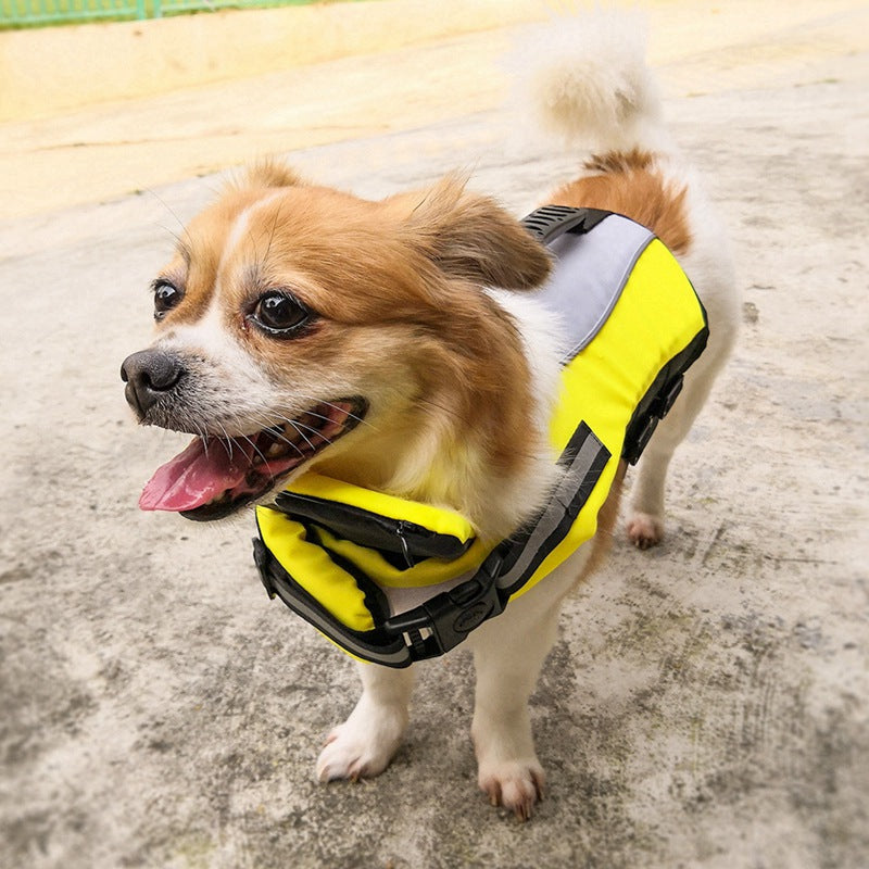 Chaleco Salvavidas con Bolsa de Aire y Reflectante para Perro Mascota