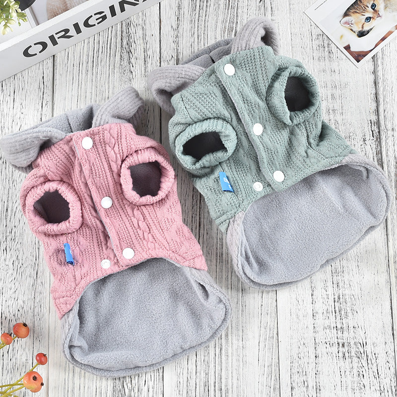 Ropa Cloud Vine Flower Dress Teddy Ropa de Invierno para Perro Mascota