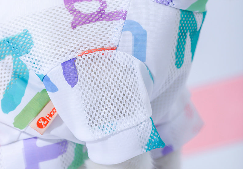 Ropa para Gato Bonito Chaleco Letras de Colores