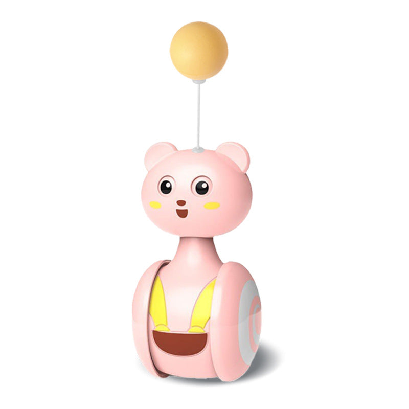 Juguete Moderno Oso con Pluma o Bolita Pollito con Pluma para Gato