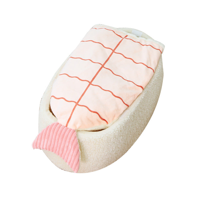 Cama Colchón para Mascotas con forma de Sushi Extraíble y Cálido