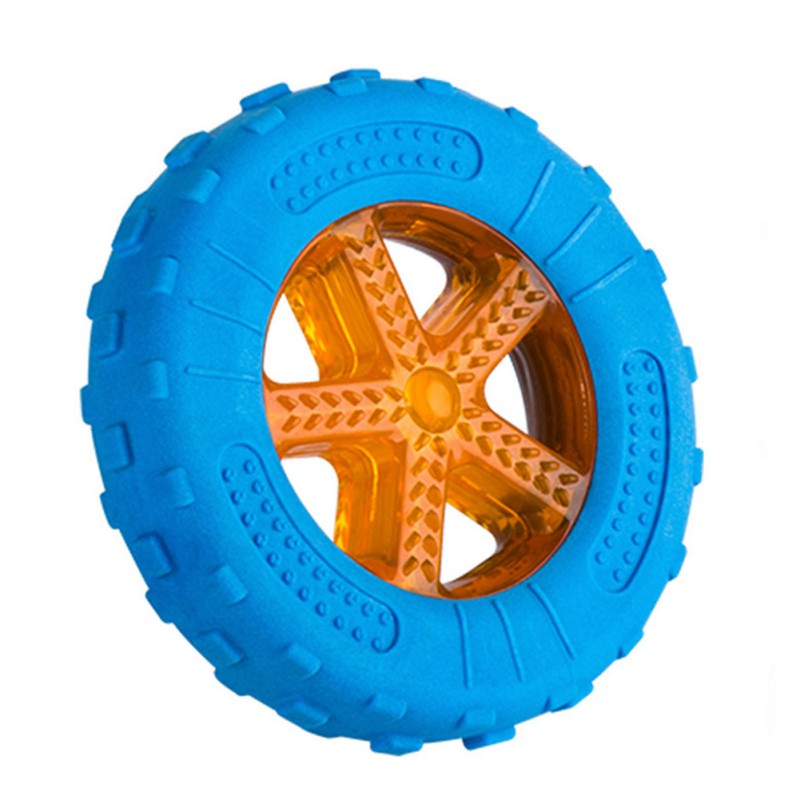 Juguete Resistente para Perro Rueda Pelota Balón Rugby Stick