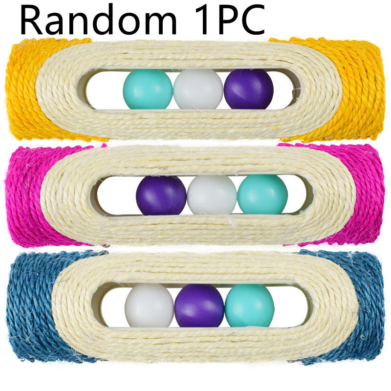 Tambor Largo de Sisal  Tres Bolas para Gato