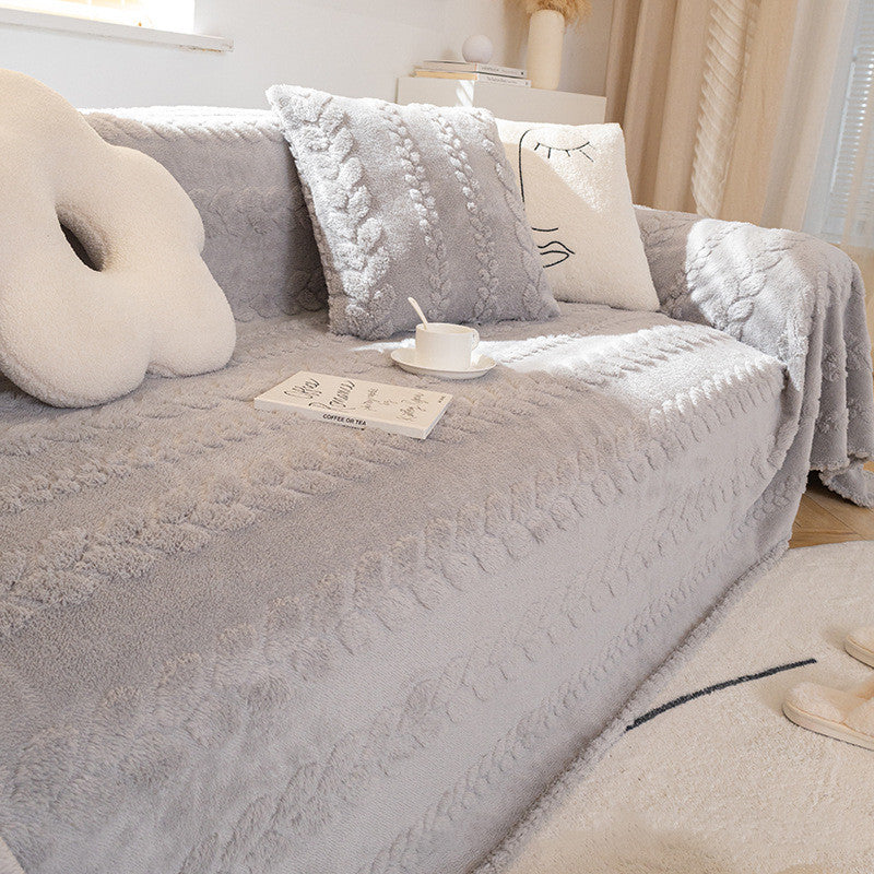 Funda de Sofa para Invierno Antiarañazos de Felpa para Gato Perro Mascota