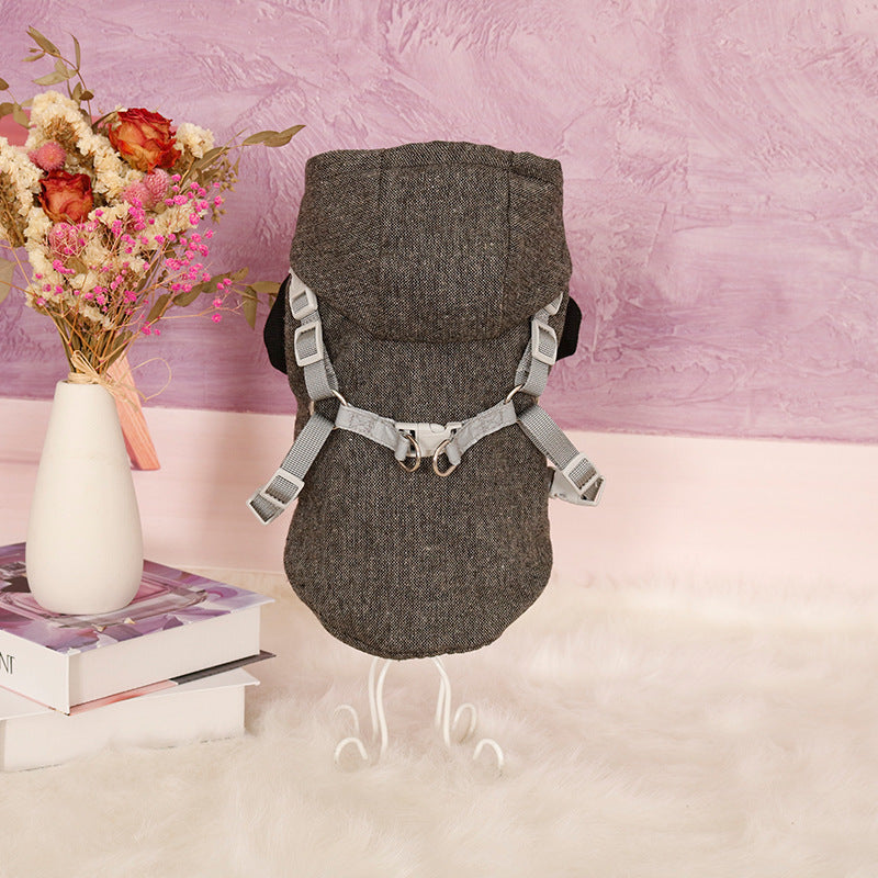 Sudadera Gruesa para Perro Mascotas con Pecho y Espalda