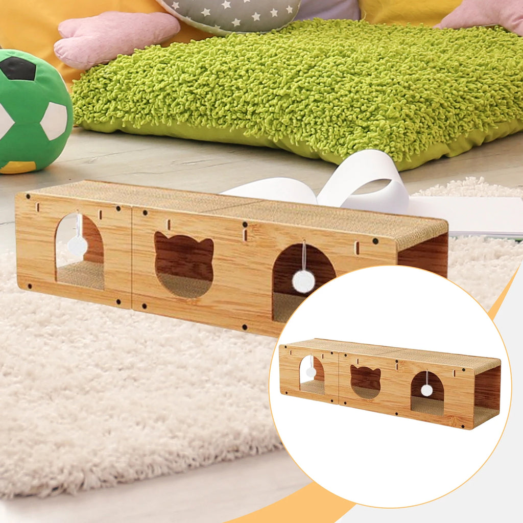 Túnel para gatos, rascador, resistente, multiusos, ideal para regalar a gatitos. Juguete interactivo para gatos.