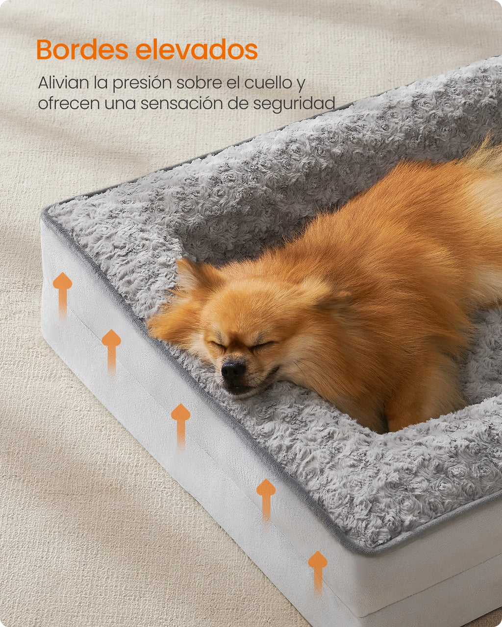 Cama ortopédica Feandrea para perros medianos, sofá cama de espuma viscoelástica para perros