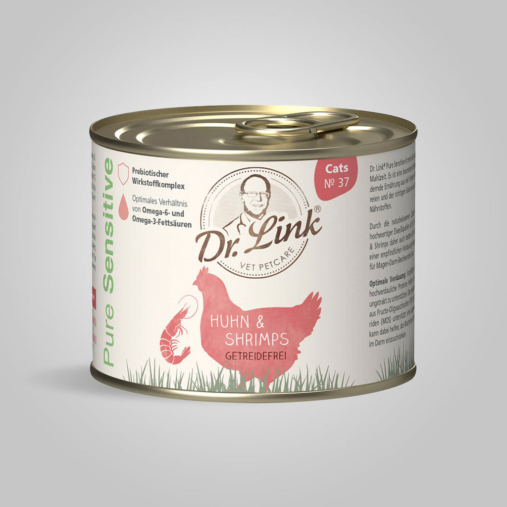 Lata de Comida Húmeda Pollo y Camarones 100% Natural para Gato