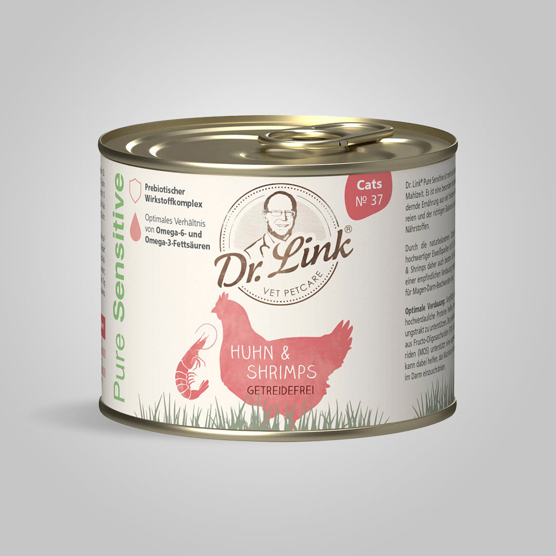 Lata de Comida Húmeda Pollo y Camarones 100% Natural para Gato