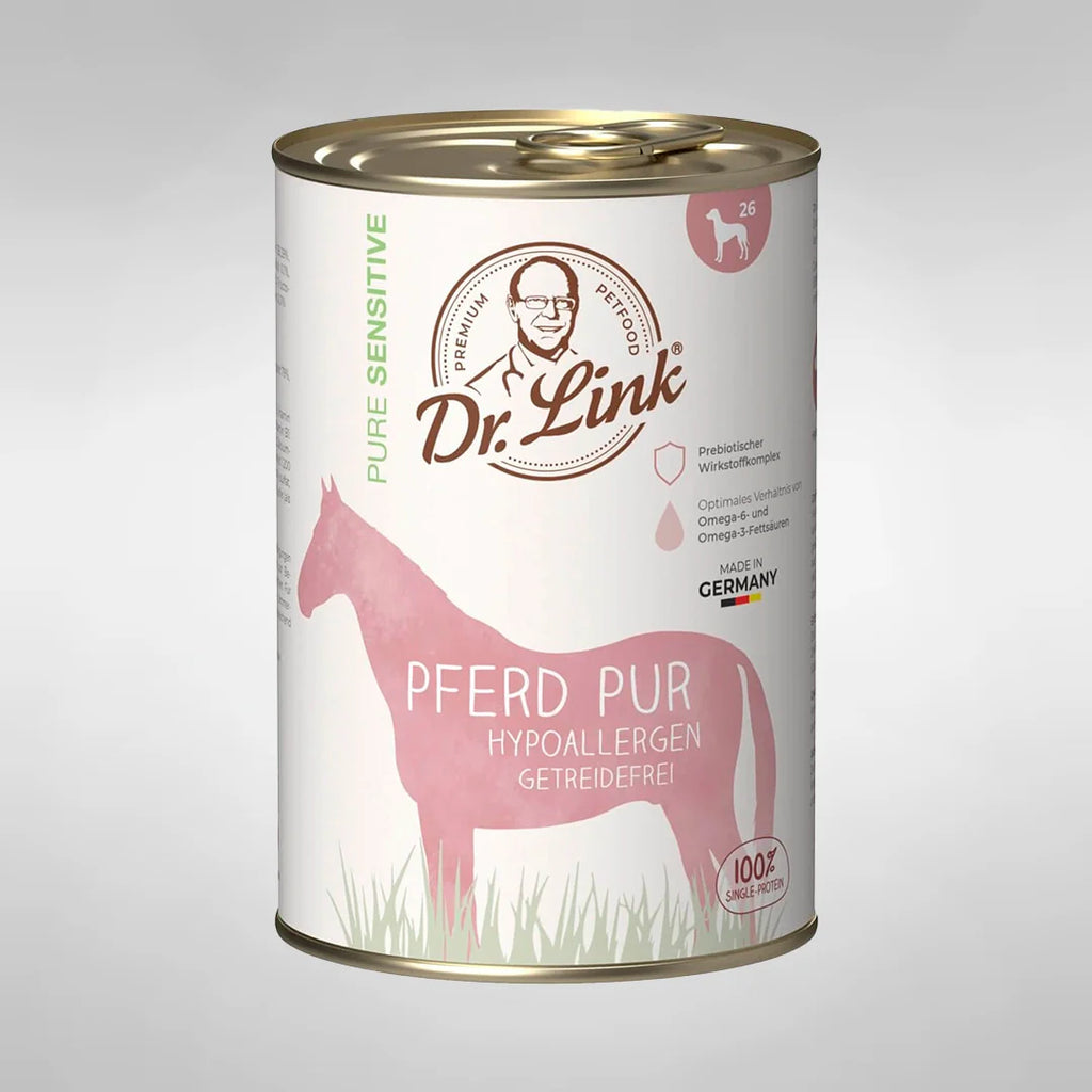Lata de Comida Cocinada Carne de Caballo 100% Natural para Perro